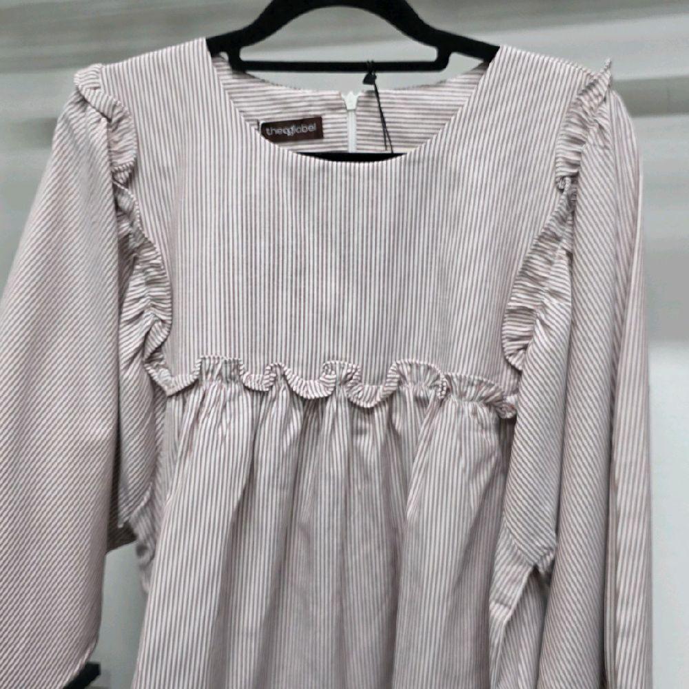 Serina Blouse (CGLABEL - Linen Stripes)