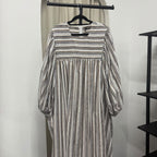 Amani Puffy Sleeve Dress (CGLABEL - Linen Stripes)