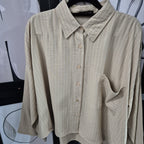 Boxy Shirt V.1 (by thecglabel - Stripes Linen Woven Material)