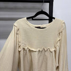 Serina Cropped Blouse (CGLABEL - Cotton Foam)