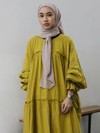 Santorini Ruffle Dress (CGLABEL - Linen Crinkle)