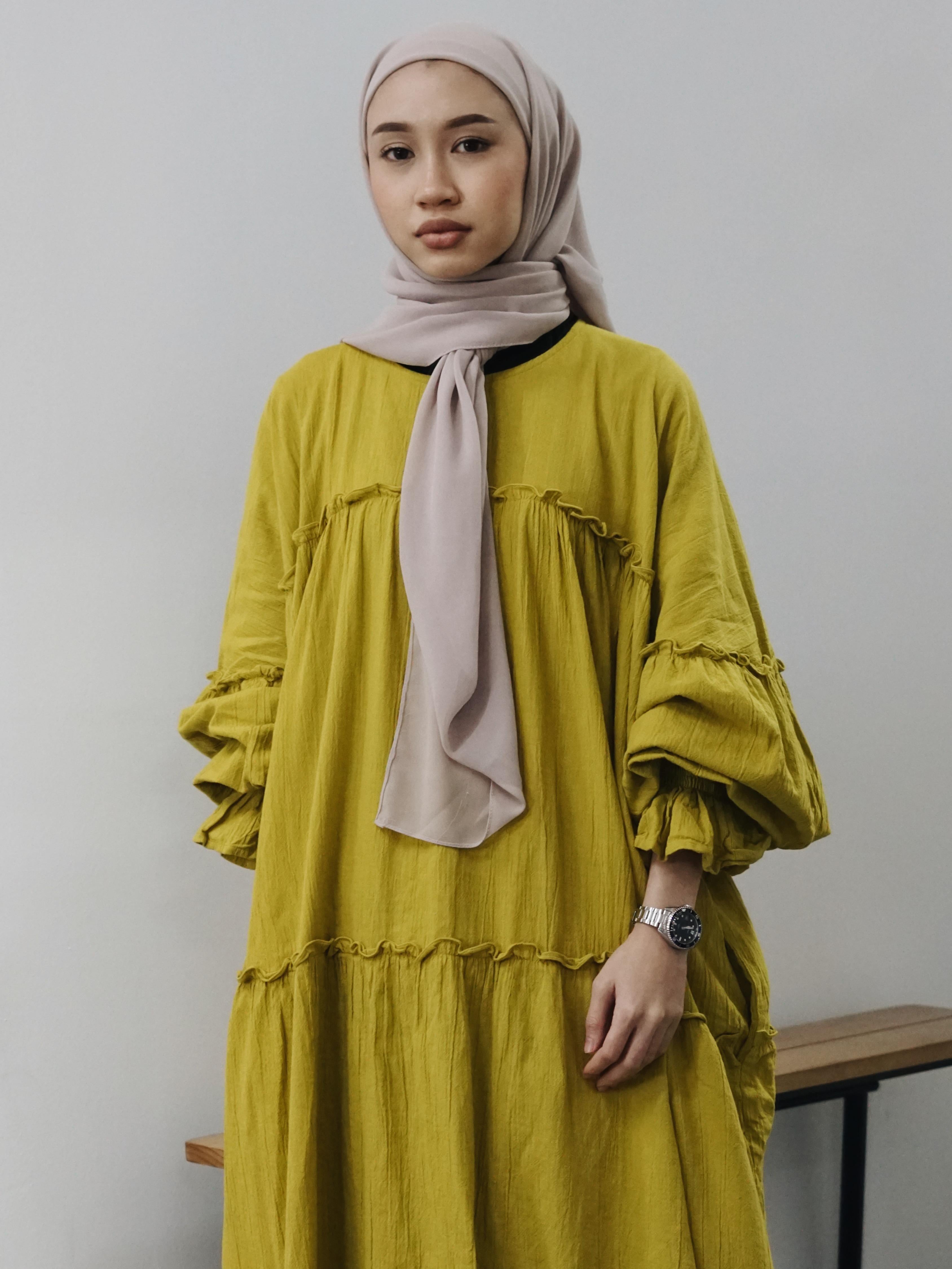 Santorini Ruffle Dress (CGLABEL - Linen Crinkle)