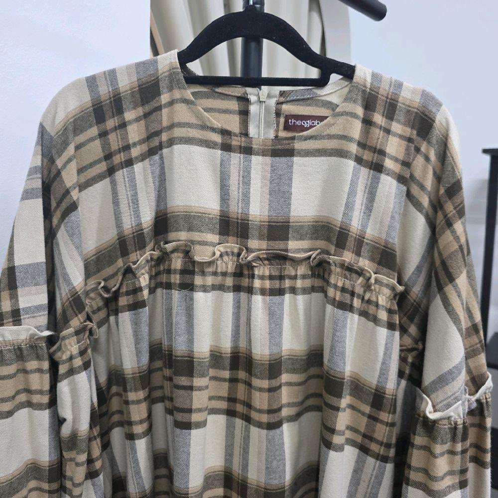 Santorini Ruffles Blouse (CGLABEL - Flannel)