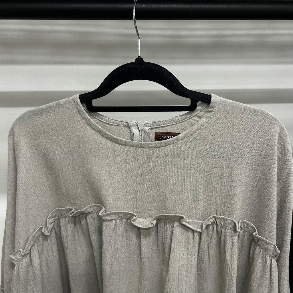 Santorini Ruffle Dress (CGLABEL - Linen Crinkle)