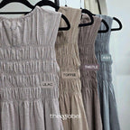 Smock Sleeveless Dress (CGLABEL - Checkered Linen)