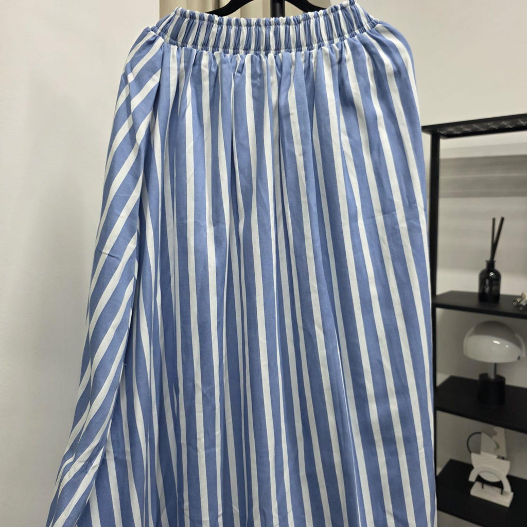 Stripe Denim Skirt (Curated Series)