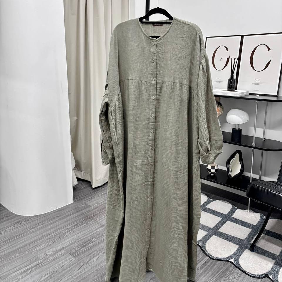 Mum Button Dress (CGLABEL - Foam)