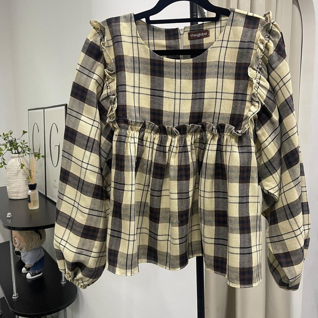 Serina Cropped Blouse (CGLABEL - Flannel)